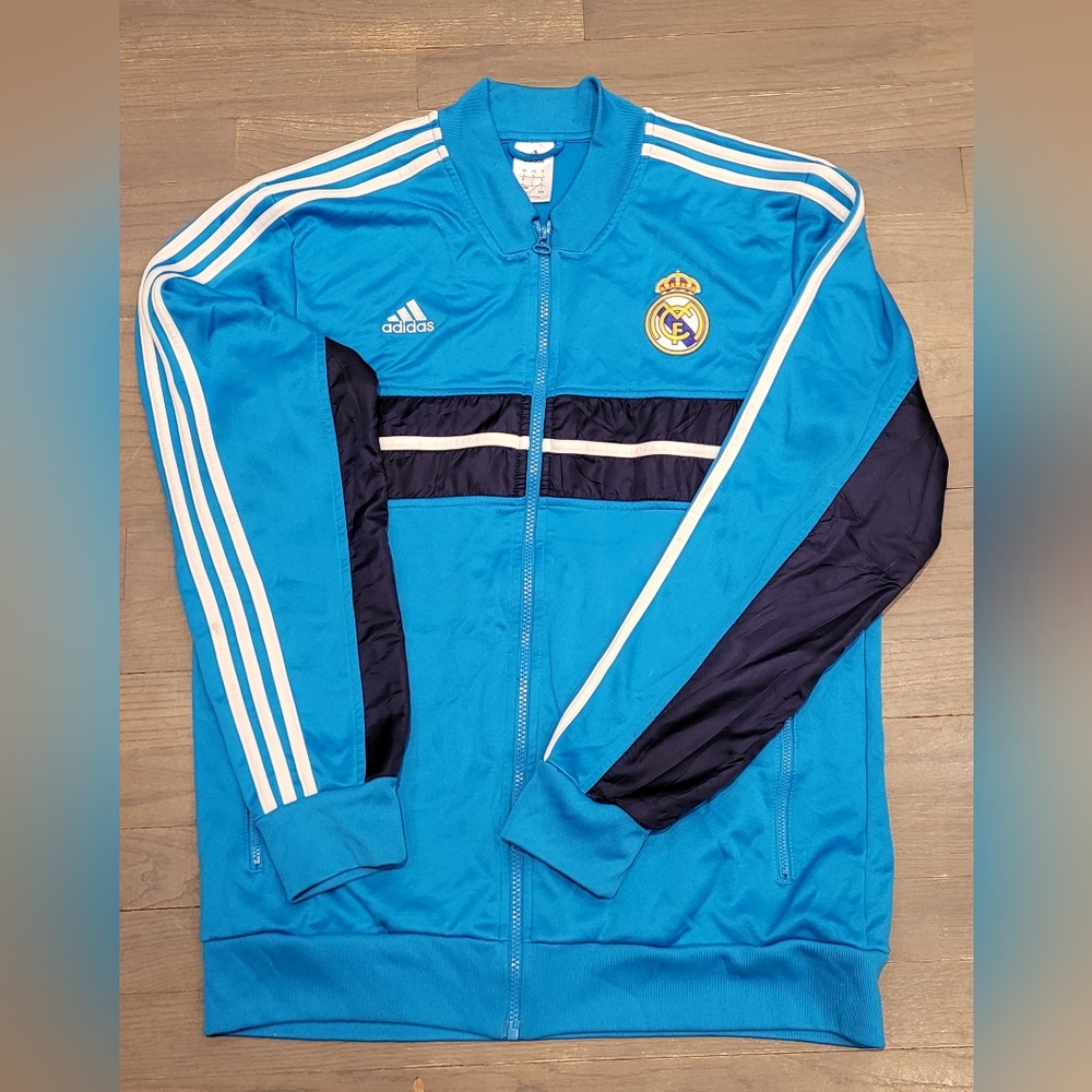 Adidas FC 2012 Real Madrid Soccer Zip Up Training Jacket, Size Large